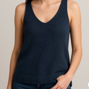 DYI Women's Sweater Tank Top Navy Size Large
